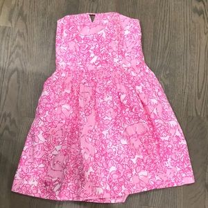 Lilly Pulitzer Pink strapless dress, barely worn